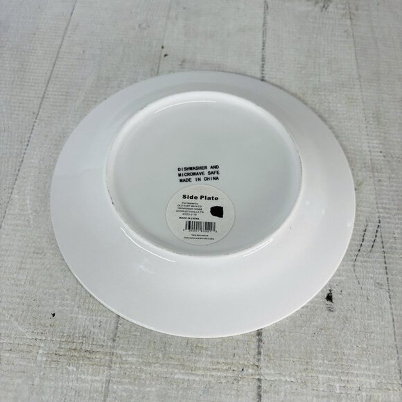 Old East Main WHEN LIFE GIVES YOU LEMONS White Ceramic Salad Plates Set Of 6 NEW - Picture 13 of 16